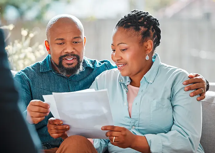 Older couple planning for retirement