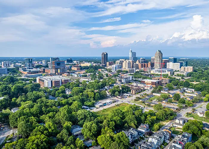 Skyline of Raleigh North Carolina